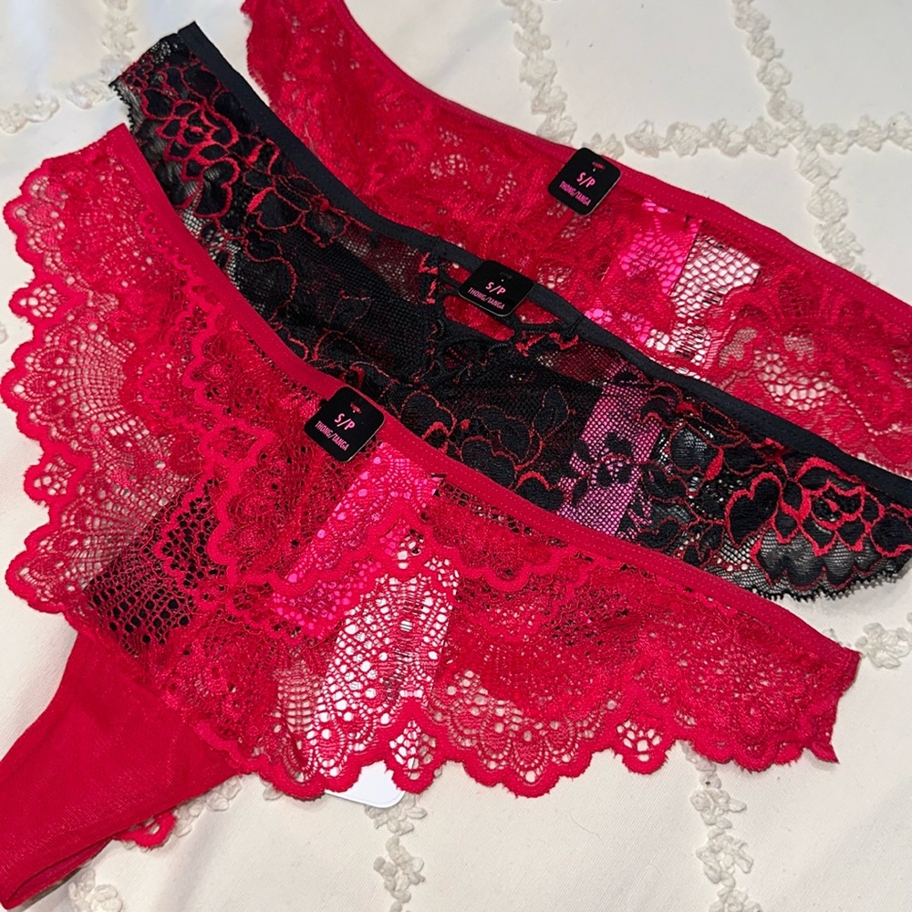 NWT lace thongs